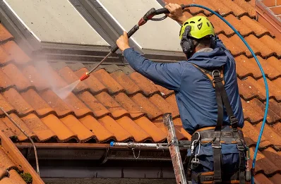 Démoussage et hydrofuge de toiture à Gumières